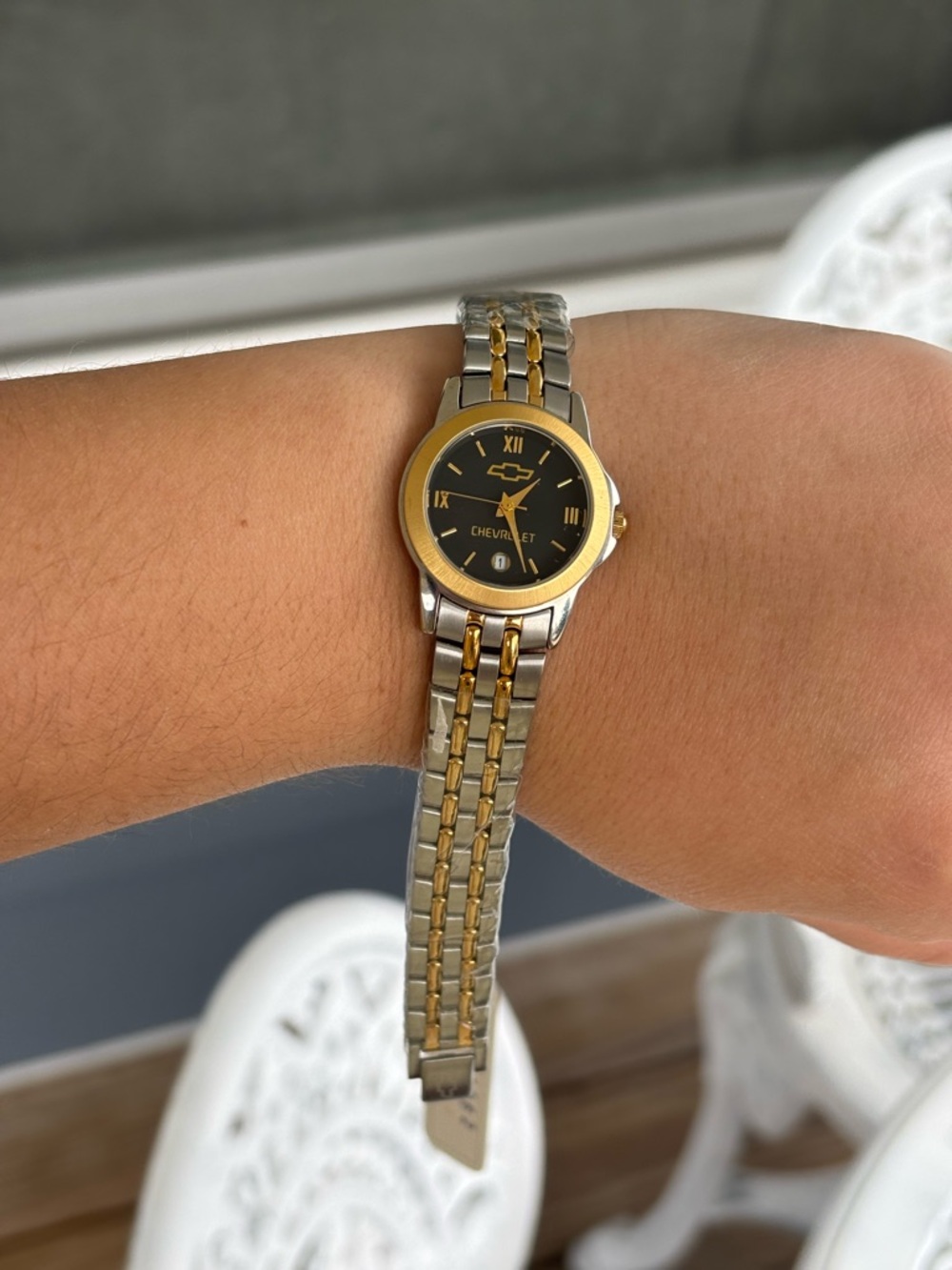 Two-Tone vintage Chevrolet Stainless Steel Watch - silver & Gold